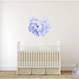 Blue Peony #13 Removable Fabric Wall Decal Individual Blooming Peonies Baby Girl Room Nursery Decor - Customize Your Own Sticker Set - thumbnail 2