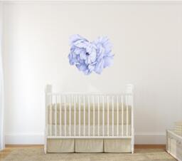 Blue Peony #13 Removable Fabric Wall Decal Individual Blooming Peonies Baby Girl Room Nursery Decor - Customize Your Own Sticker Set - thumbnail 1