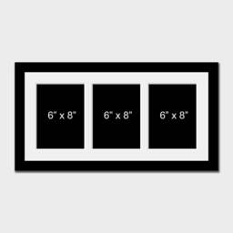 "Multi Photo Picture Frame - Holds 3 6"" X 8"