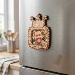 Whimsical Scallop Photo Frame For Dad Svg Dxf, Laser Cut Files Glowforge Cricut, Father's Day Gift - Digital Download - thumbnail 3