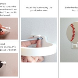 Baseball Curtain Holdback, Set Of 2 - Sports Themed Kids Room Home Decor - thumbnail 4