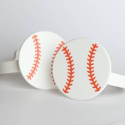 Baseball Curtain Holdback, Set Of 2 - Sports Themed Kids Room Home Decor - thumbnail 2