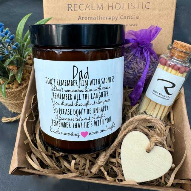 Dad Sympathy/Gift Box For Her Him Sending You Hugs in Candle Thinking Of Gifts Friend Get Well Soon - image 1