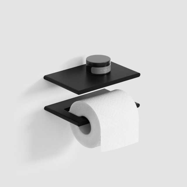 Modern Toilet Paper Holder With Shelf Right-Side Hidden Mount - image 1