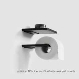 Modern Toilet Paper Holder With Shelf Right-Side Hidden Mount - thumbnail 2