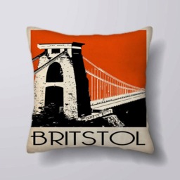 Bristol Travel - Cushion Cover Case Or Stuffed With Insert - thumbnail 1