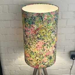 Fusion Abstract Extra Tall Handmade Lampshade, Suitable For Table Lamp, Floor Lamp - thumbnail 1