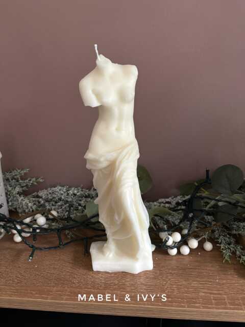 Venus Soy Wax Candle Roman Greek Sculpture, Fragranced Home Decor - image 1
