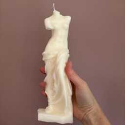 Venus Soy Wax Candle Roman Greek Sculpture, Fragranced Home Decor - thumbnail 2