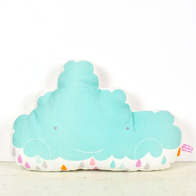 Light Blue Cloud Pillow, Nursery Decor, Handmade Kids Cushion - image 1