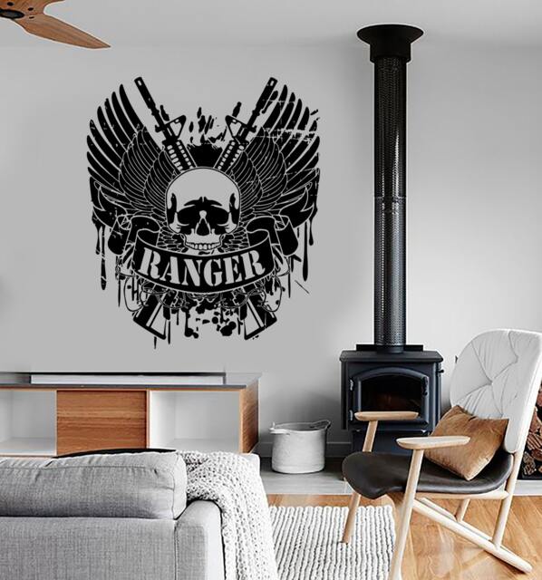 Wall Vinyl Army Soldier Ranger Rifle Guaranteed Quality Decal Mural Art 1662Dz - image 1