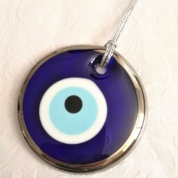 Silver Gilding Evil Eye Wall Hanging Nazar Boncuk Talisman - 9cm - thumbnail 2