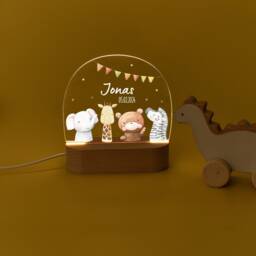 Animal Night Light, Children's Nursery Decor, Baby Room, Gifts, Christening, Birth, Lamp, Nursing Light