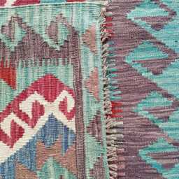Tribal Kilim Rug, Handmade Artisan Afghan Turkish Persian Qashqai Navajo Bohemian Natural Wool Flatweave Multicolour Rug 149x102 cm - thumbnail 3