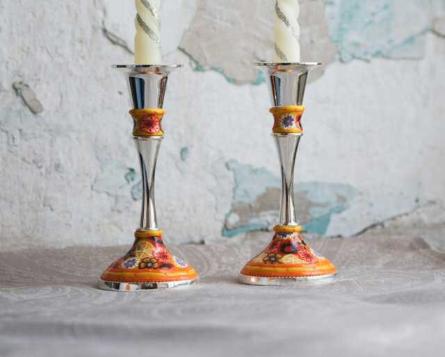 Candle Holders, New Home Gift, Stick, Jewish Wedding Candles Holder, Judaica, Shabbat Holder, Centerpiece, Israel - image 1