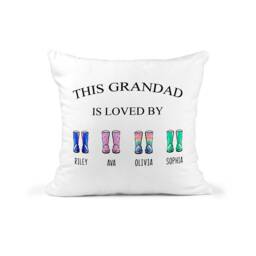 Personalised Fathers Day Cushion, Dad Gift, Grandad Best Is Loved By Pillow, Names, Gift For Him - thumbnail 3