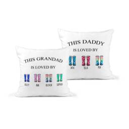 Personalised Fathers Day Cushion, Dad Gift, Grandad Best Is Loved By Pillow, Names, Gift For Him - thumbnail 1