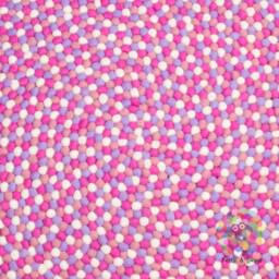 Handmade Wool Felt Ball Rug Marshmallow Nursery Carpet - thumbnail 2