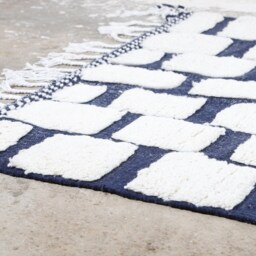 Handmade Boujad Wool Rug Contemporary Moroccan Berber Carpet - thumbnail 3