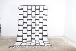 Handmade Boujad Wool Rug Contemporary Moroccan Berber Carpet - thumbnail 1