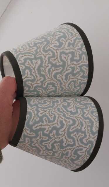 Dulcie Classic Sanderson Candle Clip Lampshade With Dark Trim - image 1