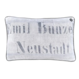 "Antique German Grain Sack Pillow From The 1883 - 21"" X 14" - thumbnail 1
