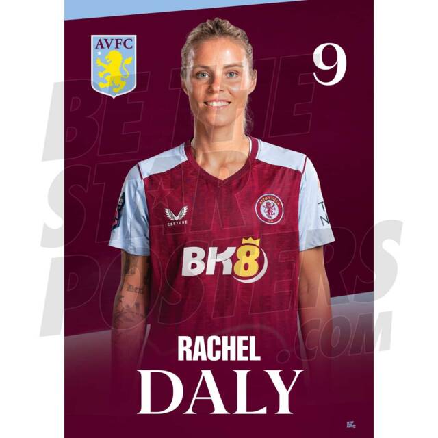 Aston Villa Women Fc Daly 23/24 Headshot Poster - image 1
