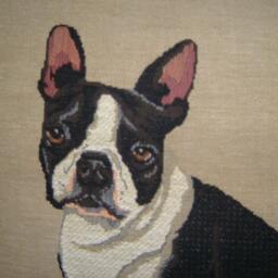 Boston Terrier Woven Tapestry Cushion Cover Sham - thumbnail 2