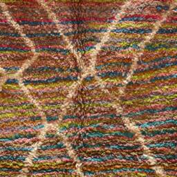 Handmade Moroccan Boujaad Wool Rug Authentic Tribal Design - thumbnail 3