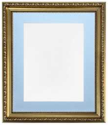 Shabby Chic Gold Photo Frame With Blue Mount - thumbnail 1