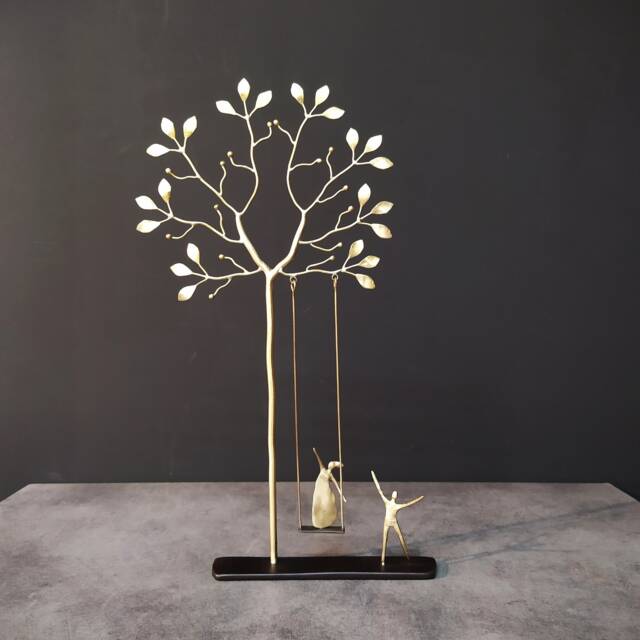 "Handmade Bronze Sculpture ""Swinging" - image 1