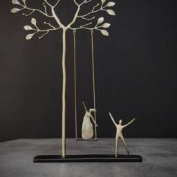 "Handmade Bronze Sculpture ""Swinging" - thumbnail 2
