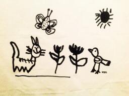 Hand Printed Baby Bedsheet Or A Curtain - thumbnail 1