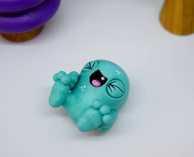 Laughing Gubbin, Polymer Clay Figurine, Desk Buddy - image 1