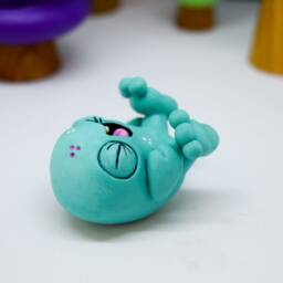 Laughing Gubbin, Polymer Clay Figurine, Desk Buddy - thumbnail 3