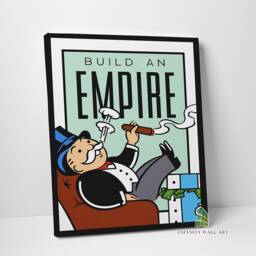 Build An Empire Monopoly Canvas Art Motivational Quote Wall Print Picture Home Decor -C406 - thumbnail 1