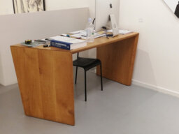 Trapezoid Oak Desk, Modern Office Furniture