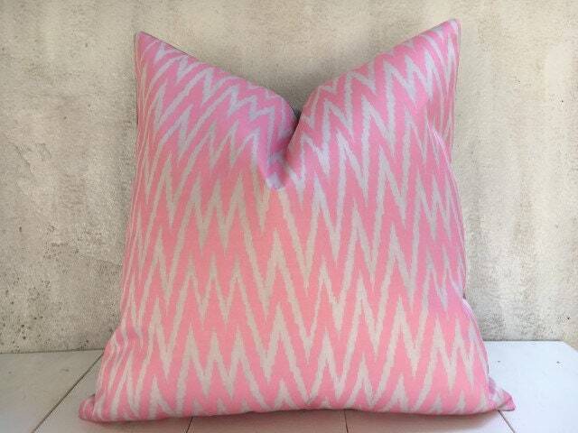 Silk Ikat Pillow Cover - 24x24, Handwoven Cushion, Modern Home Decor - image 1