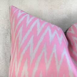 Silk Ikat Pillow Cover - 24x24, Handwoven Cushion, Modern Home Decor - thumbnail 2
