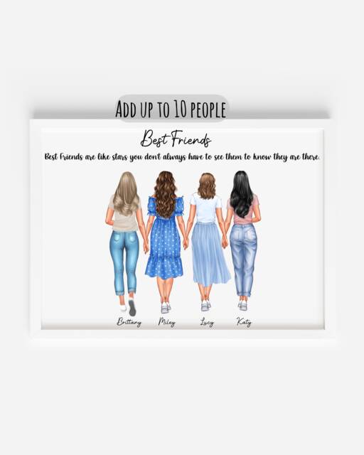 Personalised Gift For Best Friend, Friend Print, Birthday Gift, Christmas Friend, Friend Poem - image 1