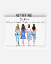 Personalised Gift For Best Friend, Friend Print, Birthday Gift, Christmas Friend, Friend Poem - thumbnail 1