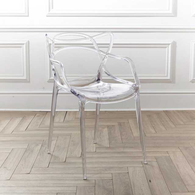 Transparent Dining Chair, Clear Master Style, Polycarbonate Kitchen & Outdoor Seating - image 1