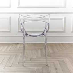 Transparent Dining Chair, Clear Master Style, Polycarbonate Kitchen & Outdoor Seating - thumbnail 3