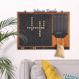 Magnetic Wall Scrabble Game - Modern Family Fun Art Decor - thumbnail 2