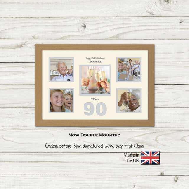 90Th Photo Frame Word Birthday Special Gift 5Sqbox-973D By Photos in A Word - image 1