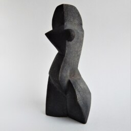 Ceramic Sculpture, Black Ceramics, Ceramic Figurine, African Figure, Sculpture For The Garden, Ceramics Raku, Art - thumbnail 4