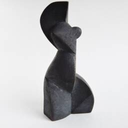 Ceramic Sculpture, Black Ceramics, Ceramic Figurine, African Figure, Sculpture For The Garden, Ceramics Raku, Art - thumbnail 2