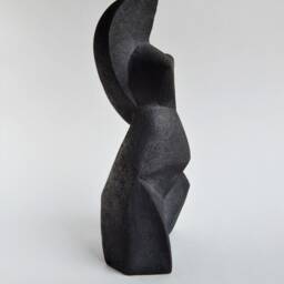 Ceramic Sculpture, Black Ceramics, Ceramic Figurine, African Figure, Sculpture For The Garden, Ceramics Raku, Art - thumbnail 3