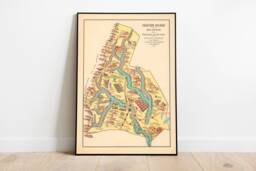 1933 San Juan Argentina Map Print Vintage Wall Art - thumbnail 1