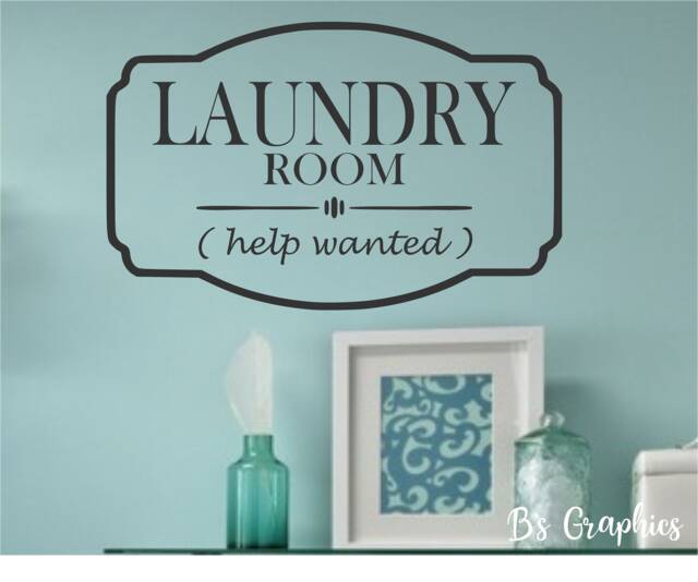 Laundry Room Help Wanted-Vinyl Wall Decal - Home Decor - Decor - image 1
